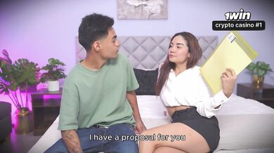 Her 18-year-old assistant begs for my big dick while the realtor watches