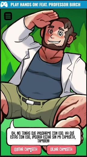 Gameplay masturbando al Prof. Birch.