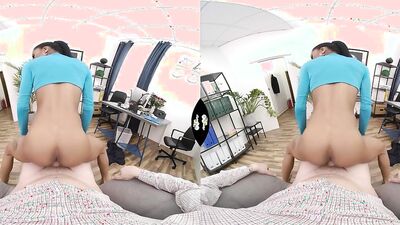 Tina Fire is riding hard cock in this homemade VR