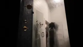 Obsessed Lover's ebony mistress undresses him for her miniature snatch