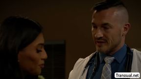 Fucking my horny TS patient late at night