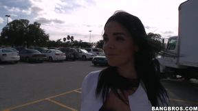 The Bang Bus crew picks up a beautiful Latina