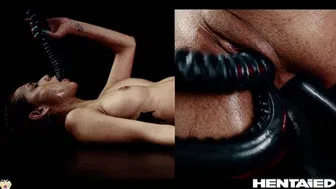 Colombian Babe Takes Intense Double Anal from Alien Monsters and Creampie