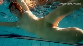 Russian Chick Edwiga Swims Nude In The Pool In Russia