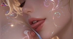 Sensual lesbian fantasy - dildo, breast milk