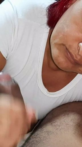 Mature Sucking Cock. POV