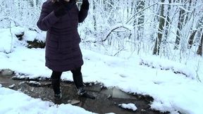 A walk in the woods in warm rubber boots