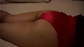 My chubby brunette wifey allows me to film her in the bedroom