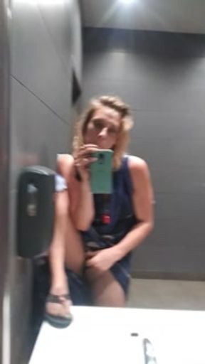 Smoking a blunt and fucking myself in McDonald's bathroom