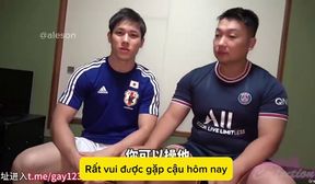 japanese muscle hunk sucking cock