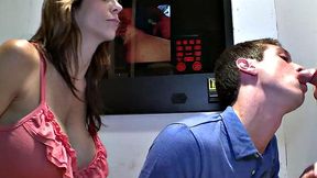 Straight amateur sucked at gloryhole by gay