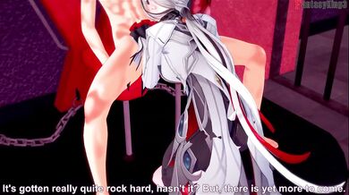 Arlecchino’s ahegao face as Genshin Impact’s white-haired slut gets stuffed full