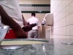 Str8 bbc play in public toilet