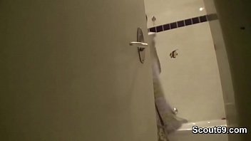 Caught Petite Step-Sister in Shower and Seduce to Fuck