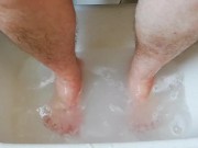 Washing the tools now with pink shampoo and heart sponge
