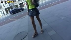 Beautiful blonde girl Dasi West is giving awesome blowjob on a beach