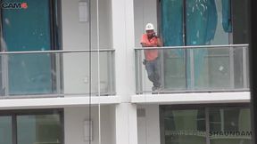 A horny cock sucking session with brunette beauty