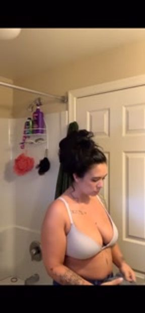 catches Milf listening to music, showering and changing