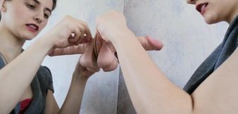 Sticky icky cum eating