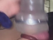 Sexy gamer Trans girl using fleshlight to cum Live on onlyfans Jadejameson420