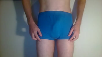 Twink slowly reveals the contents of his undies