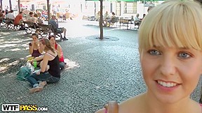 Beauty with piercing blows a biggest ramrod in the alley