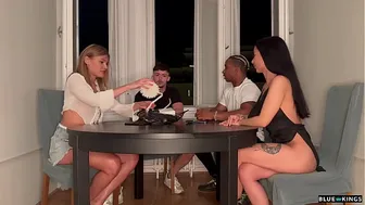 Board game between friends ends in crazy sex between everyone - GROUP SEX