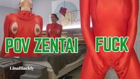 Roommate Lina Blackly Exposes Cameras & Zentai Fuck
