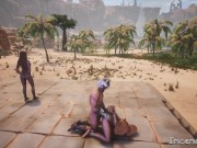 Tripple DoggyStyle White Black red haired compilation. Face down ass up!