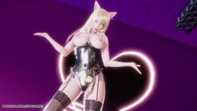 [mmd] Hellovenus - Stickysticky Ahri Sexy Striptease Dance League of Legends Hentai Uncensored 4K 60fps