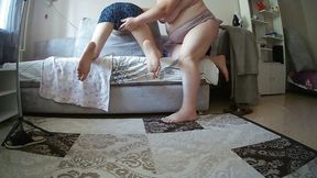 Stepson's sloppy seconds savored in mine within eight filthy &mdash;  furious minutes