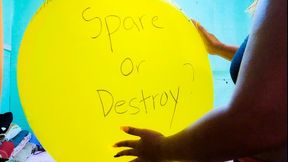 Sexy Juju Teases You Whether Or Not She Will Pop Your Balloon With A Scissors