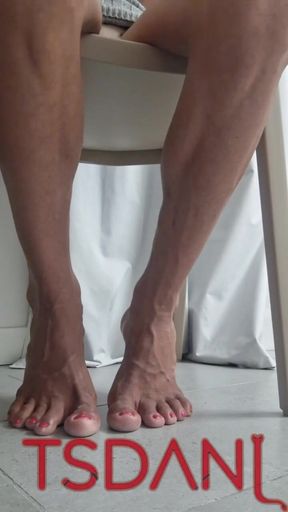 At Home, Showing My Feet by Voice, I Think About When It Will Be Wonderful to Suck Them All at Night