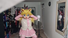 Kigurumi pvc cosplay miku breathplay and vibrator play