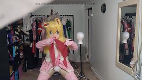 Kigurumi pvc cosplay miku breathplay and vibrator play