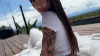 Public sex in a jacuzzi!