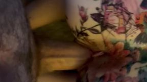 Tatted MILF Amelia squirts from huge cock