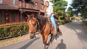 Horseback riding and fucking in a saloon