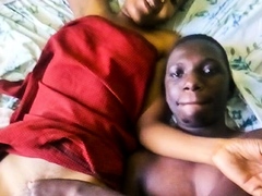 Black couple film their first time REAL sex tape