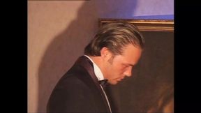 Sexy MILF Mistress Enjoys with Two Big Vintage Cocks Inside Her Pussy and Mouth