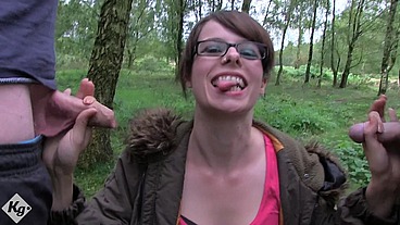 Cock Loving Tiffany Naylor Is Off To The Woods For Some Raw Dogging Cum Eating Fun
