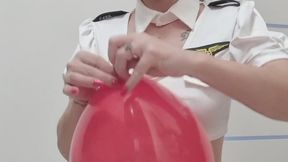 I blow up balloons, piss on them, and pop them with my nails.