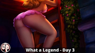 The sexiest ass, the biggest big tits, hottest blonde in hentai cartoon game you ever saw! (What a Legend - COMPLETE DAY 3)