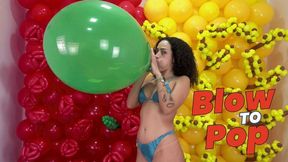 Beatriz Stunning Blow to Pop with a Crystal Green Unique 16" - 4K
