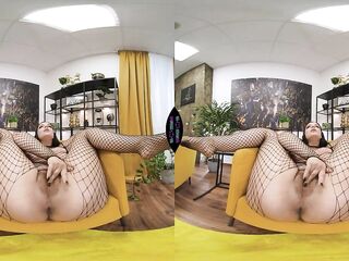 BBW Vr Solo Mastubation - Chubby Sofia Lee Playing With Her Shaggy Vagina With Fingers & Sex tool