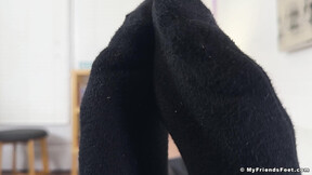 ”Muscular Hunk Girth Teases With Size 14 Feet In Dress Socks”