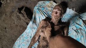 DIRTY Whore Smeared With Mud and Trampled by her Dom In Cave