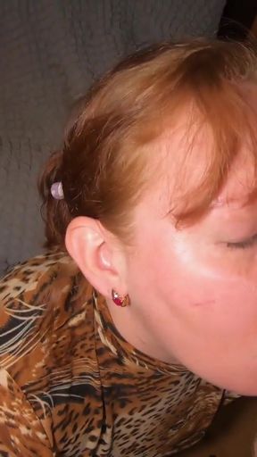 Thrilling moment from &quot;Redhead MILF Sucks her Young Neighbour&quot;