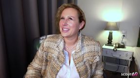 German BBW Mature Kathy Deep with Big Natural Tits and Huge Ass Pick up for Casting Fuck by Boy