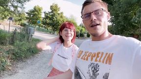 I take a redhead college girl back to my place for some intense fun.